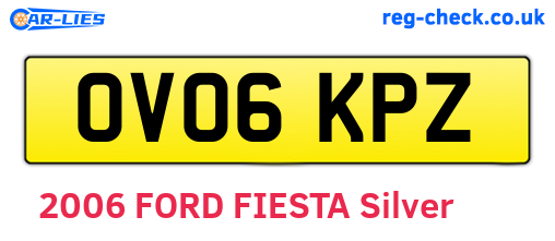 OV06KPZ are the vehicle registration plates.