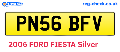 PN56BFV are the vehicle registration plates.