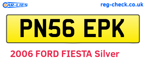 PN56EPK are the vehicle registration plates.
