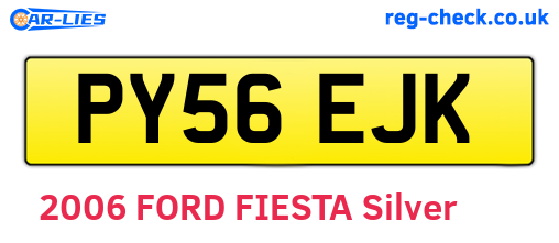 PY56EJK are the vehicle registration plates.