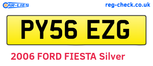 PY56EZG are the vehicle registration plates.