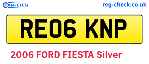 RE06KNP are the vehicle registration plates.