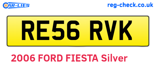 RE56RVK are the vehicle registration plates.