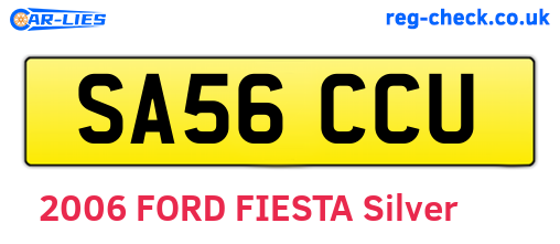 SA56CCU are the vehicle registration plates.