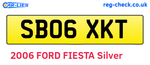 SB06XKT are the vehicle registration plates.
