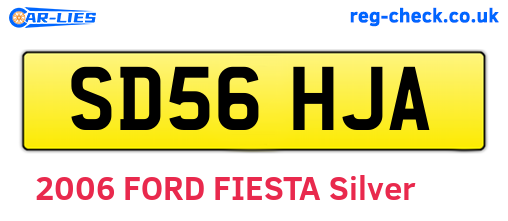 SD56HJA are the vehicle registration plates.