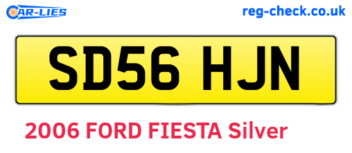 SD56HJN are the vehicle registration plates.