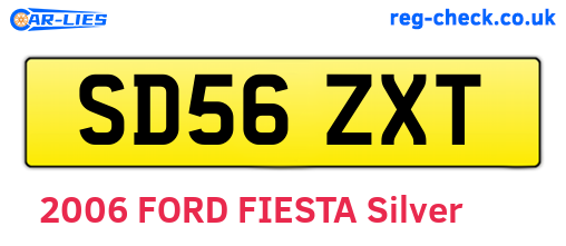 SD56ZXT are the vehicle registration plates.