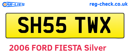 SH55TWX are the vehicle registration plates.