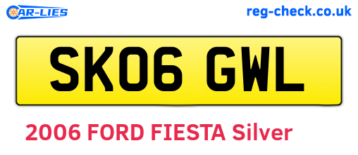 SK06GWL are the vehicle registration plates.