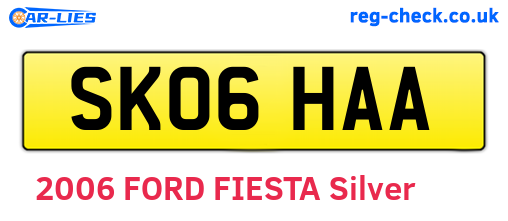 SK06HAA are the vehicle registration plates.