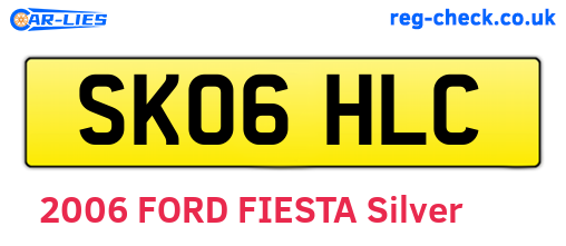 SK06HLC are the vehicle registration plates.