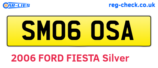 SM06OSA are the vehicle registration plates.