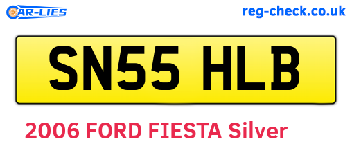 SN55HLB are the vehicle registration plates.