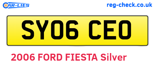 SY06CEO are the vehicle registration plates.