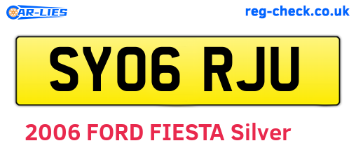 SY06RJU are the vehicle registration plates.
