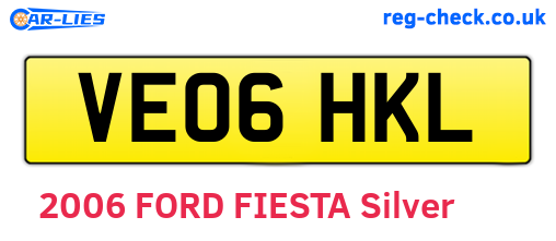VE06HKL are the vehicle registration plates.