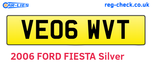 VE06WVT are the vehicle registration plates.