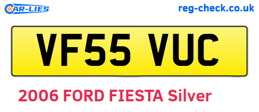 VF55VUC are the vehicle registration plates.
