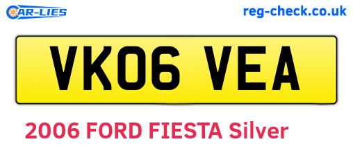 VK06VEA are the vehicle registration plates.