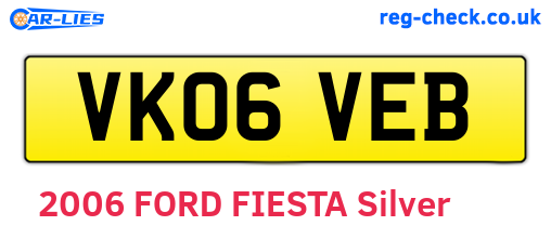 VK06VEB are the vehicle registration plates.