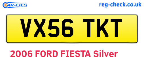VX56TKT are the vehicle registration plates.