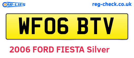 WF06BTV are the vehicle registration plates.
