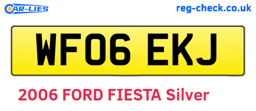 WF06EKJ are the vehicle registration plates.