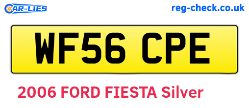 WF56CPE are the vehicle registration plates.