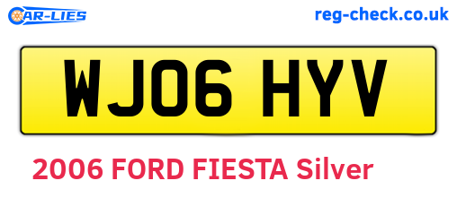 WJ06HYV are the vehicle registration plates.