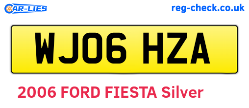 WJ06HZA are the vehicle registration plates.