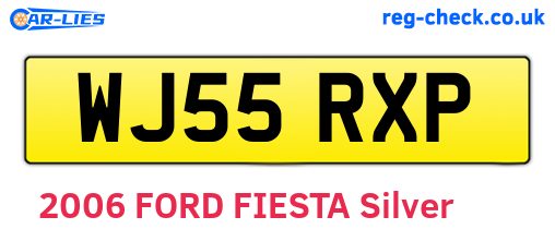 WJ55RXP are the vehicle registration plates.