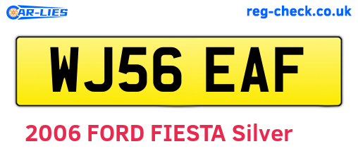 WJ56EAF are the vehicle registration plates.