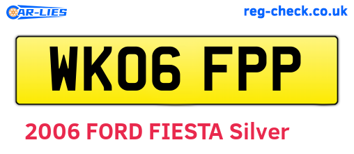 WK06FPP are the vehicle registration plates.