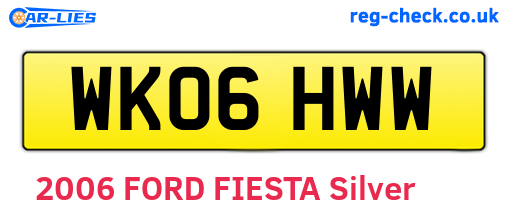 WK06HWW are the vehicle registration plates.