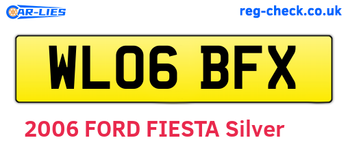 WL06BFX are the vehicle registration plates.