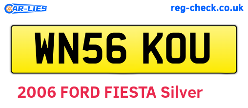 WN56KOU are the vehicle registration plates.