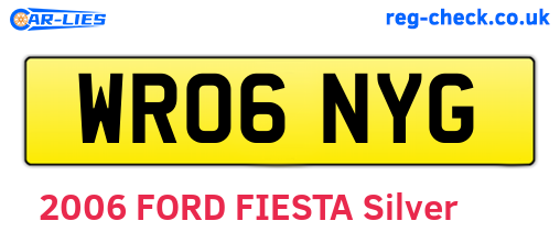 WR06NYG are the vehicle registration plates.