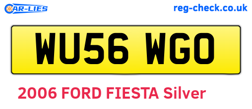 WU56WGO are the vehicle registration plates.