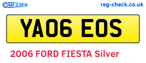 YA06EOS are the vehicle registration plates.