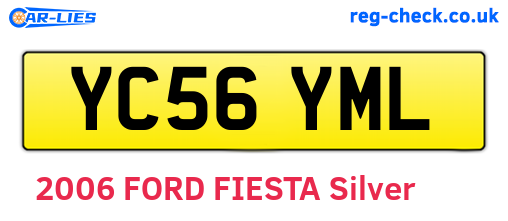 YC56YML are the vehicle registration plates.