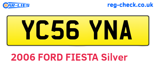 YC56YNA are the vehicle registration plates.