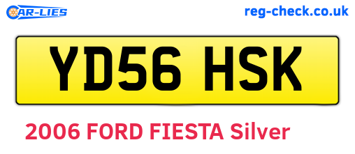 YD56HSK are the vehicle registration plates.