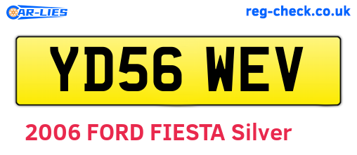 YD56WEV are the vehicle registration plates.