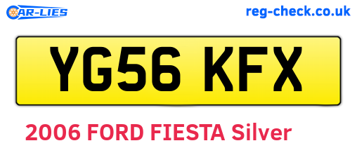 YG56KFX are the vehicle registration plates.