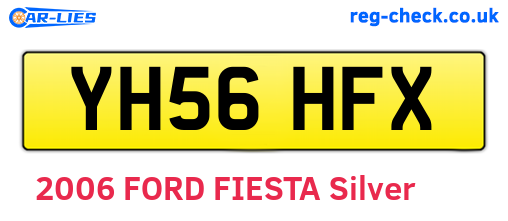 YH56HFX are the vehicle registration plates.