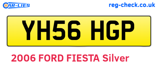 YH56HGP are the vehicle registration plates.