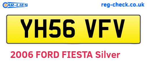 YH56VFV are the vehicle registration plates.