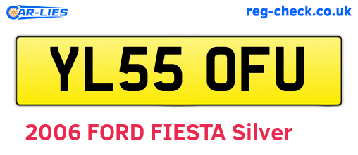 YL55OFU are the vehicle registration plates.