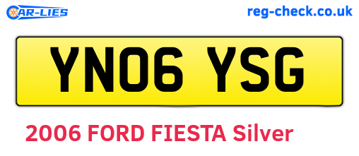 YN06YSG are the vehicle registration plates.